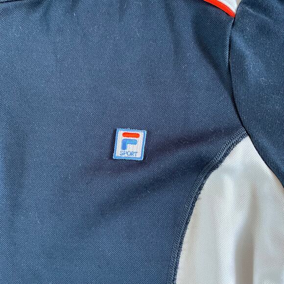 Fila Sport Womens Full Zip Athletic Track Jacket Blue White Orange Size XL - Picture 5 of 9